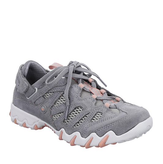 Mephisto Allrounder Niwa Shoes - Cool Grey Open Mesh